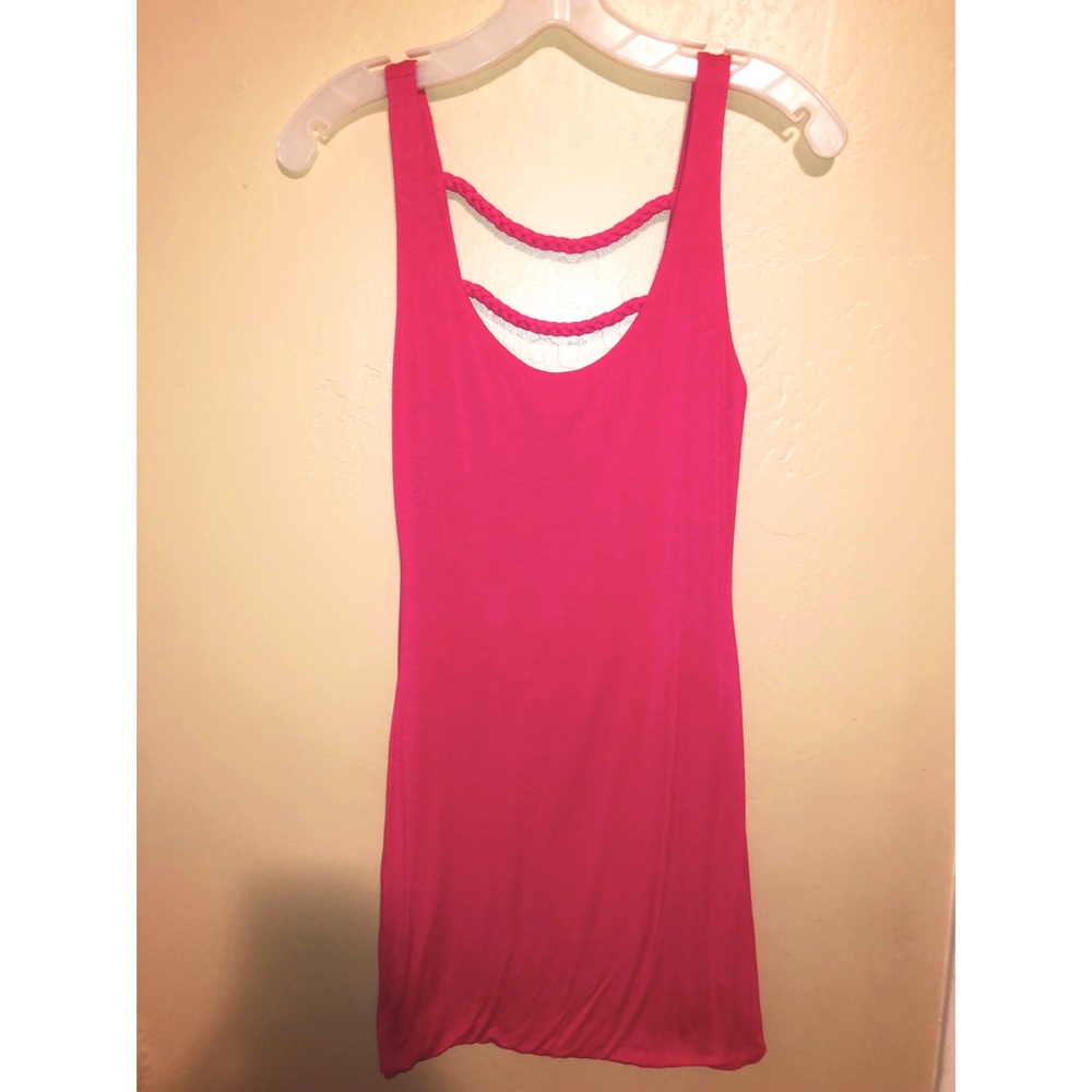 Hot pink body con dress